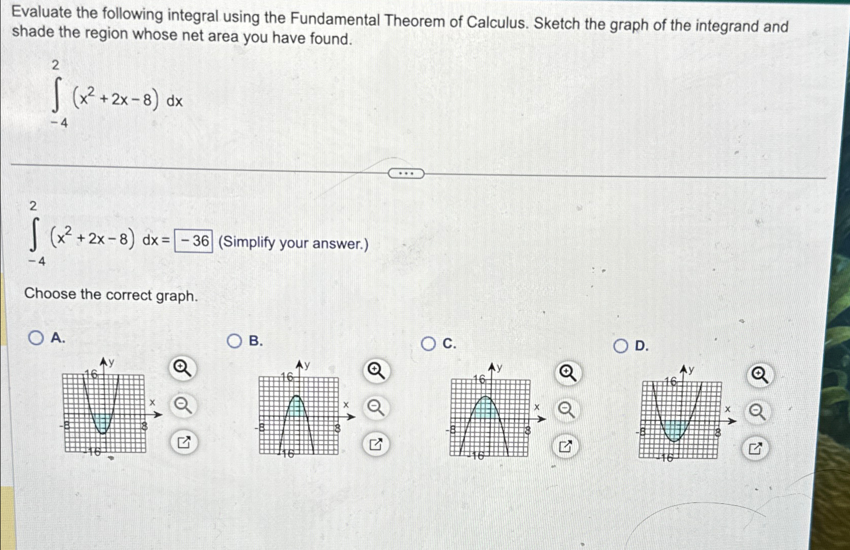 Solved Evaluate the following integral using the Fundamental | Chegg.com