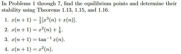 Solved In Problems 1 through 7, find the equilibrium points | Chegg.com