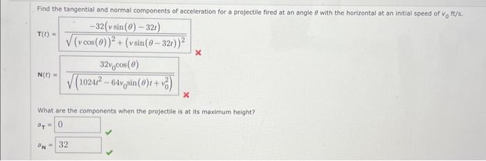 Solved Find The Tangential And Normal Components Of 