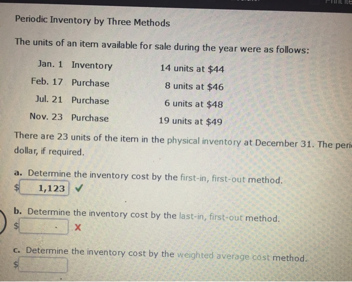 periodic inventory method