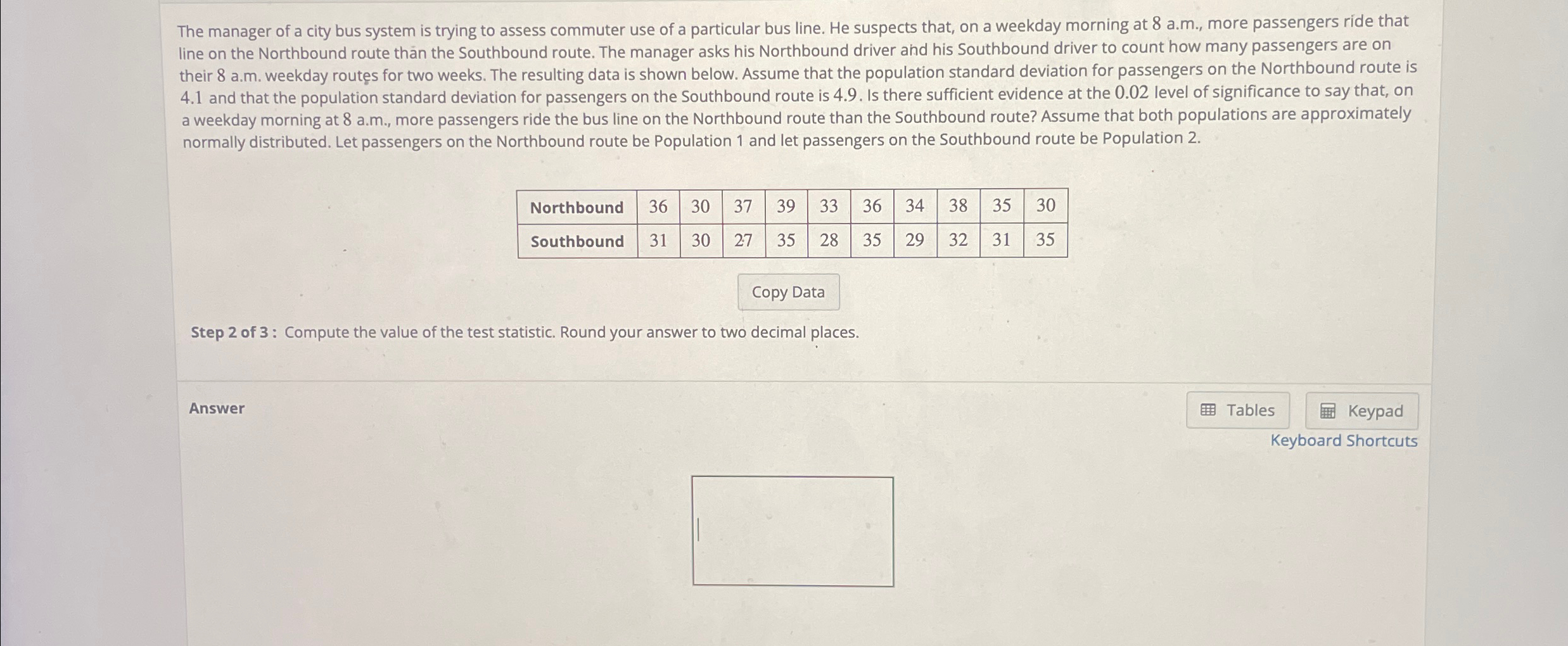 Solved The manager of a city bus system is trying to assess | Chegg.com