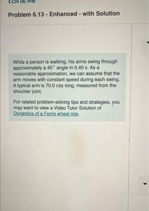 Solved CH 06 HW - Problem 6.13 - Enhanced - with Solution | Chegg.com