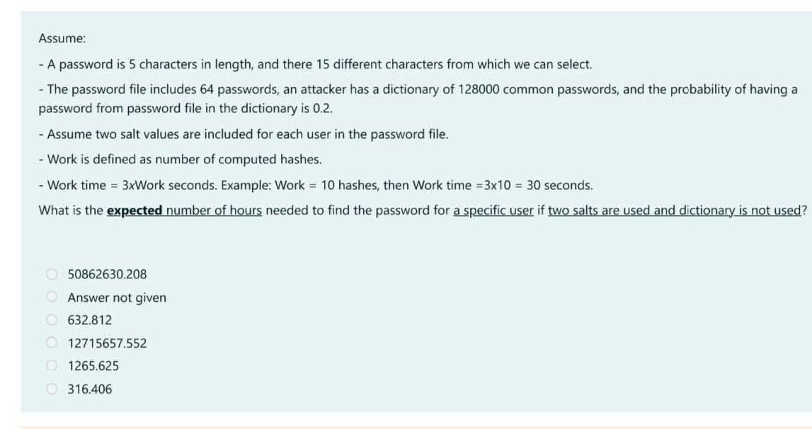 Solved Assume: - A password is 5 characters in length, and | Chegg.com