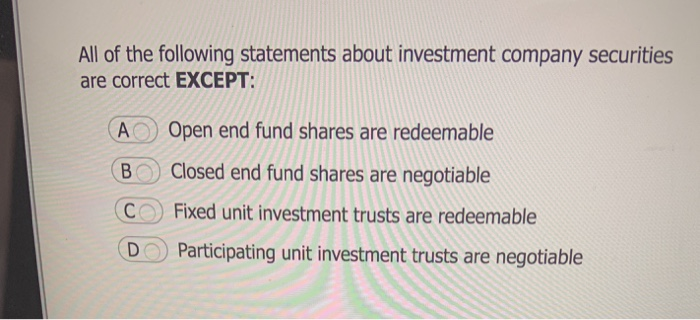 Which Of The Following Statements Are True About Reits