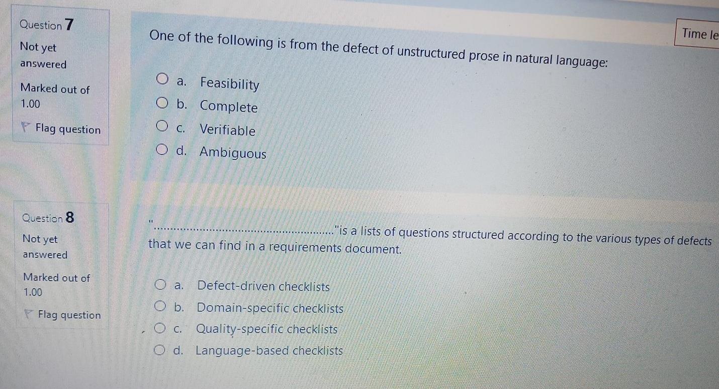Solved Question 7 One of the following is from the defect of | Chegg.com