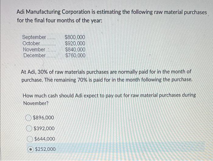 Solved Adi Manufacturing Corporation is estimating the | Chegg.com