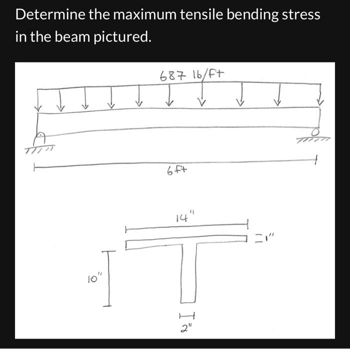 Solved Determine the maximum tensile bending stress in the | Chegg.com