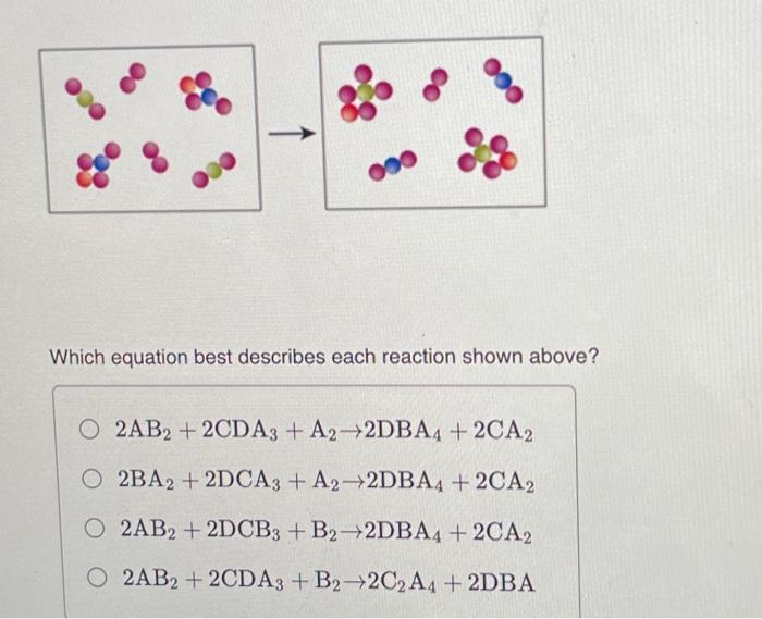 Solved Select The Equation That Best Describes The Reaction Chegg Com