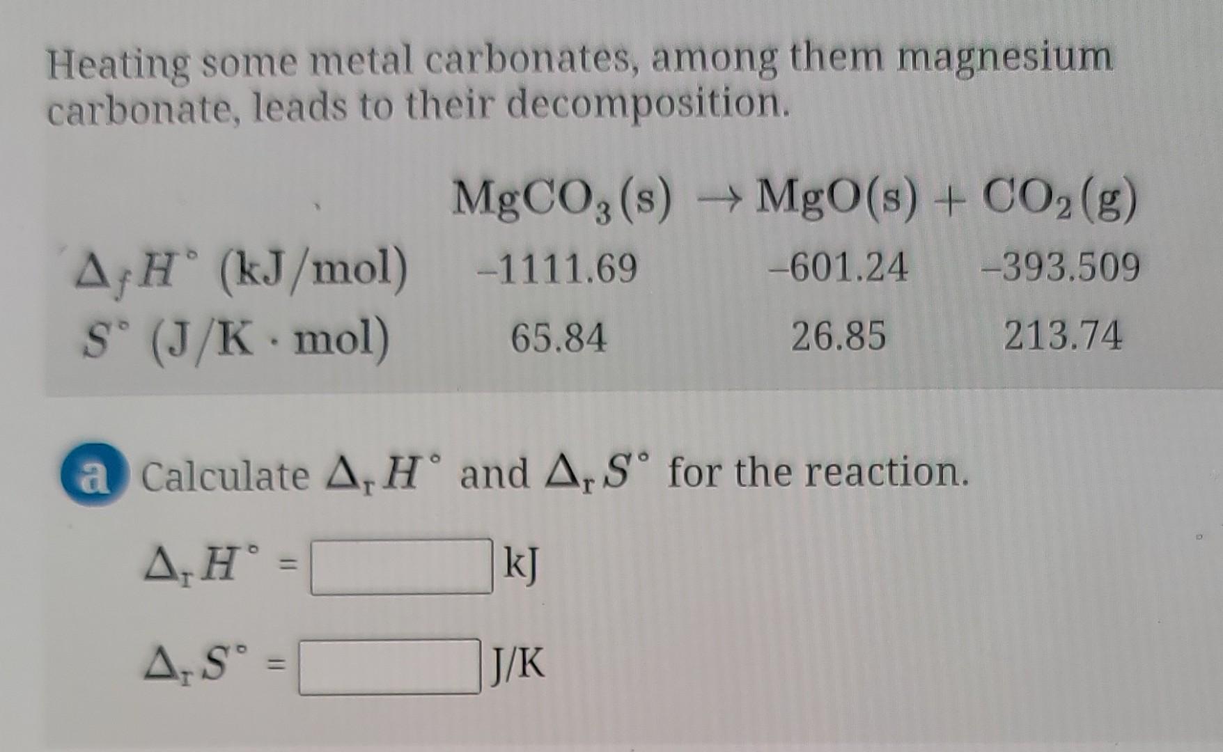 formation of magnesium carbonate