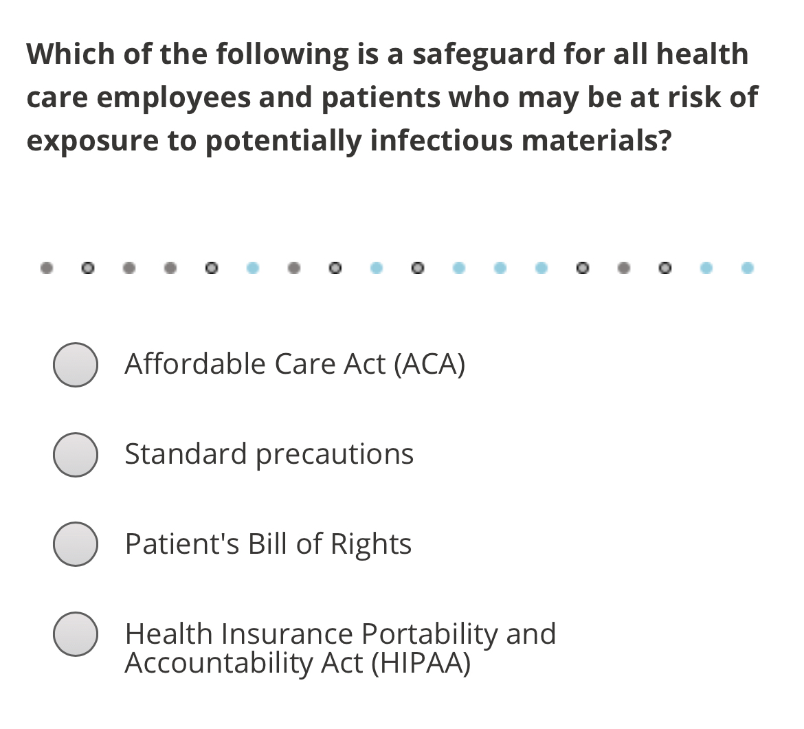Solved Which of the following is a safeguard for all health | Chegg.com