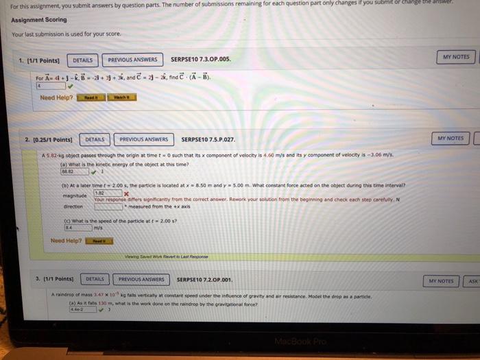 Solved For this assignment, you submit answers by question | Chegg.com