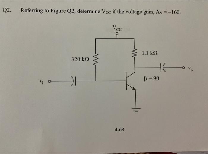 Solved 22. Referring To Figure Q2, Determine VCC If The | Chegg.com