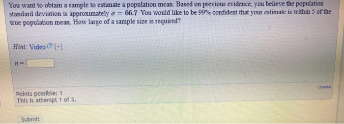Solved You want to obtain a sample to estimate a population | Chegg.com