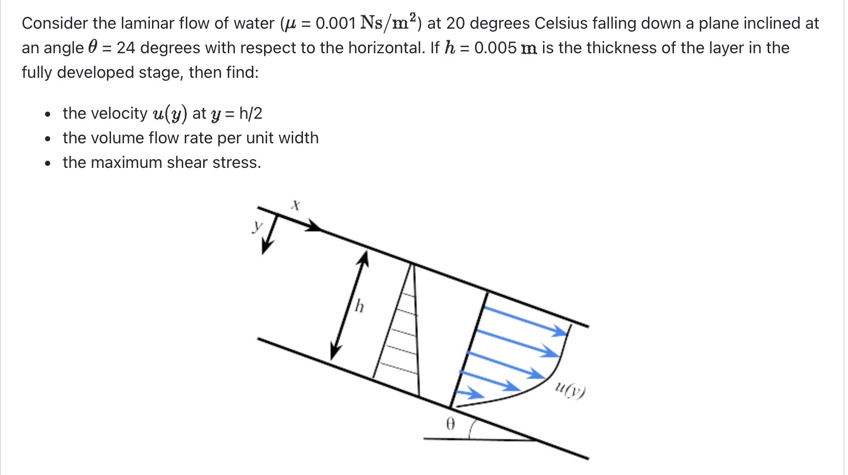 Solved Consider the laminar flow of water | Chegg.com