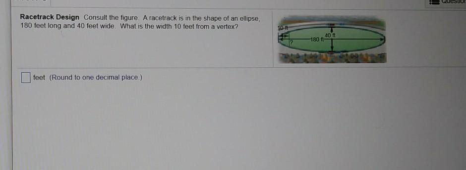 Solved Racetrack Design Consult the figure. A racetrack is | Chegg.com