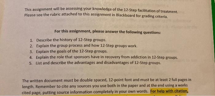Solved This assignment will be assessing your knowledge of | Chegg.com