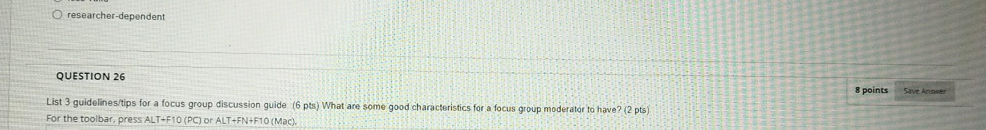 Solved List 3 guidelines/tips for a focus group discussion | Chegg.com