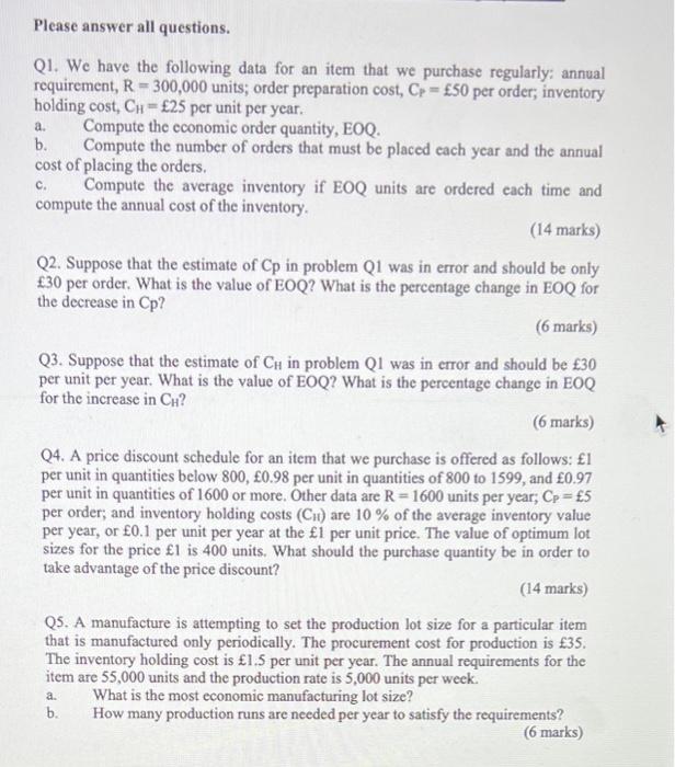 Solved Please answer all questions. Q1. We have the | Chegg.com