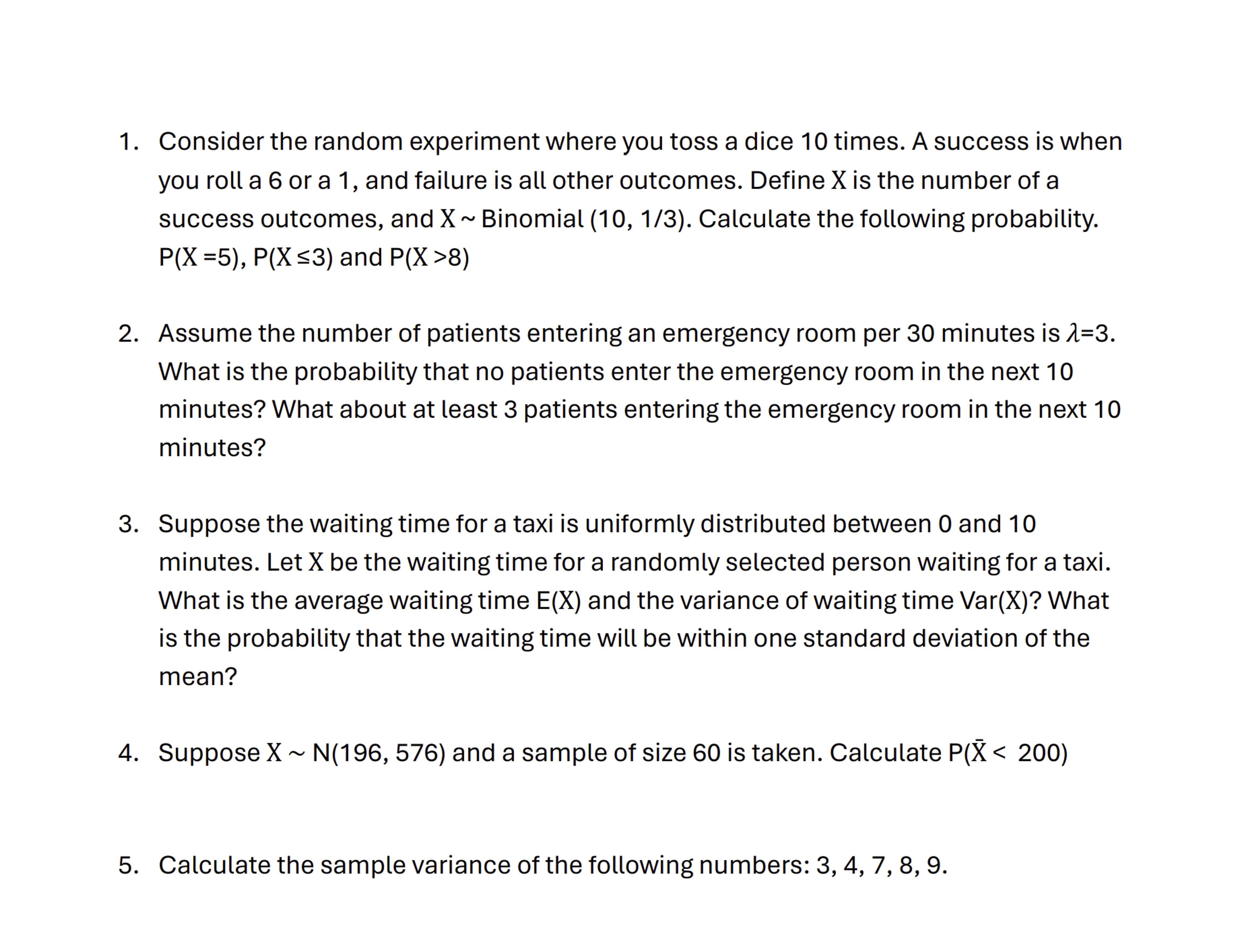 Solved 1.Consider the random experiment where you toss a | Chegg.com