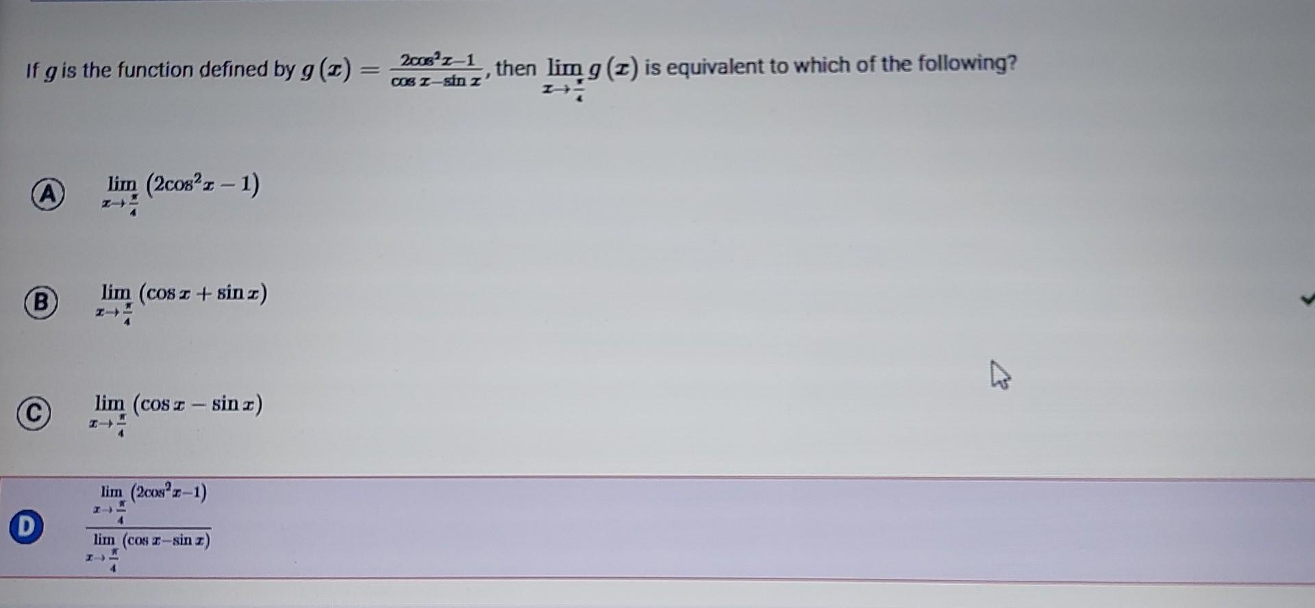 Solved If g is the function defined by | Chegg.com