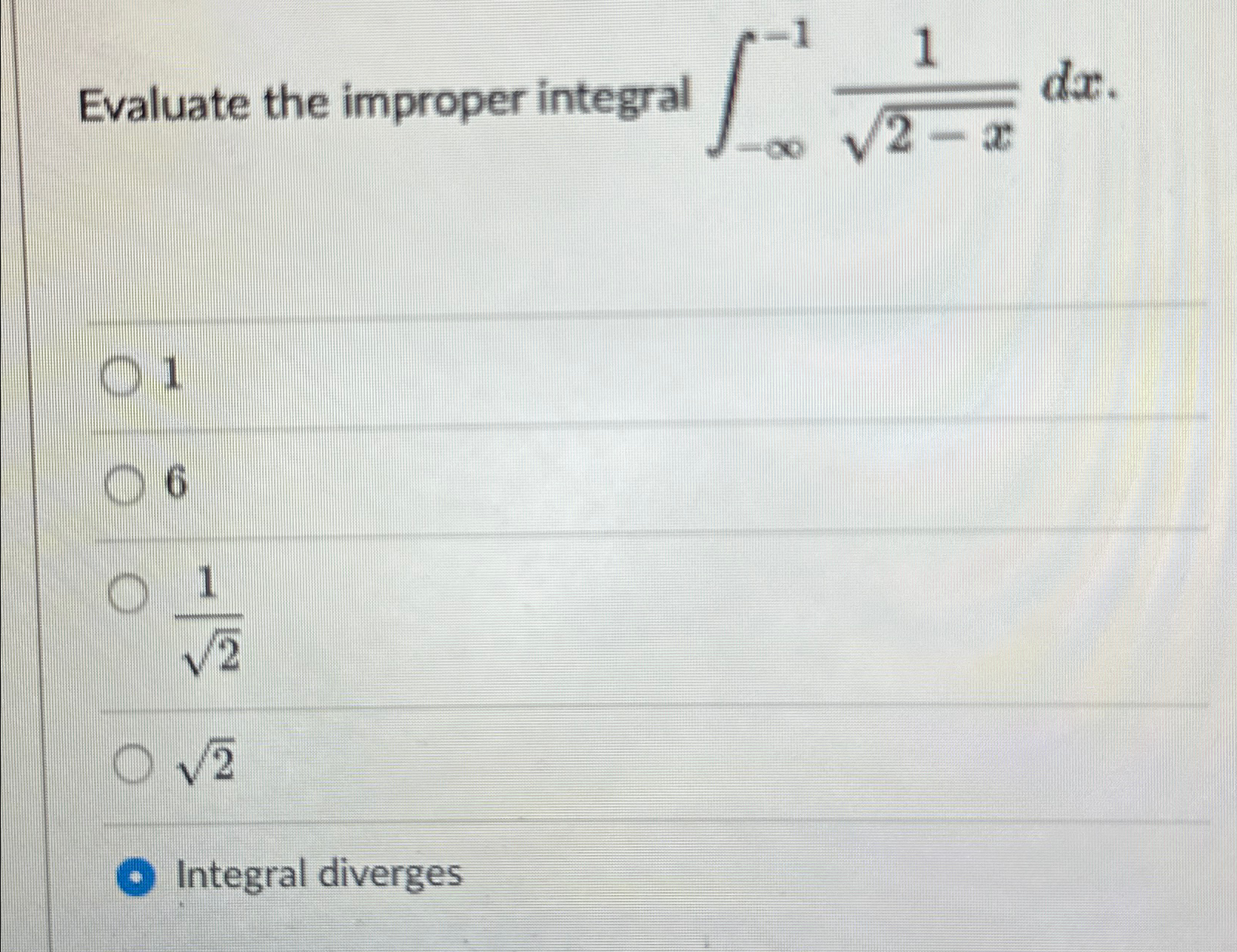 Solved Evaluate the improper integral | Chegg.com