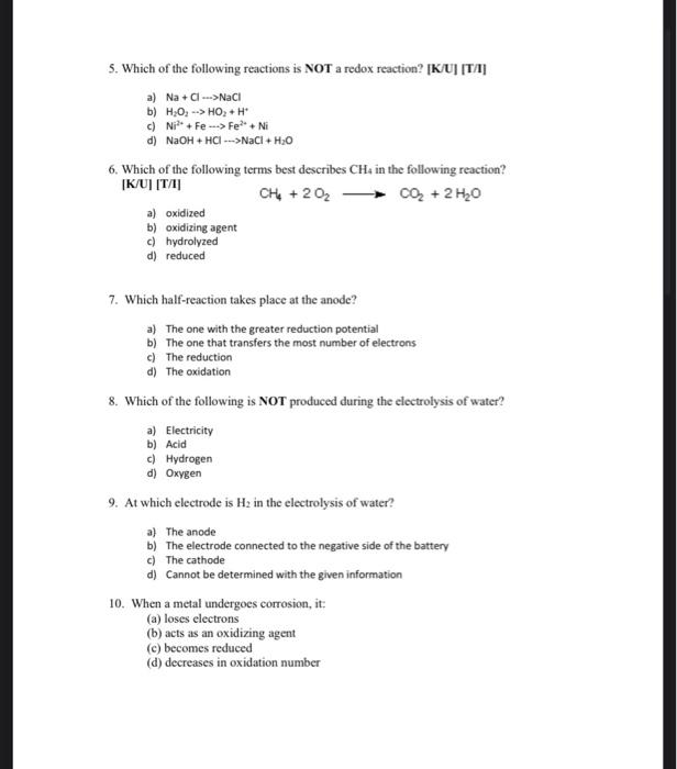 Solved Part A - Multiple Choice (K-20, T-4) 1. A galvanic | Chegg.com