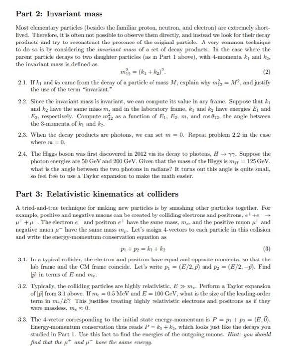 Solved Discussion 11: Particle Physics Reactions With | Chegg.com