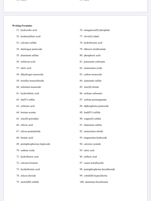 Solved Mixed Naming Worksheet - Ionic, Covalent and Acids | Chegg.com