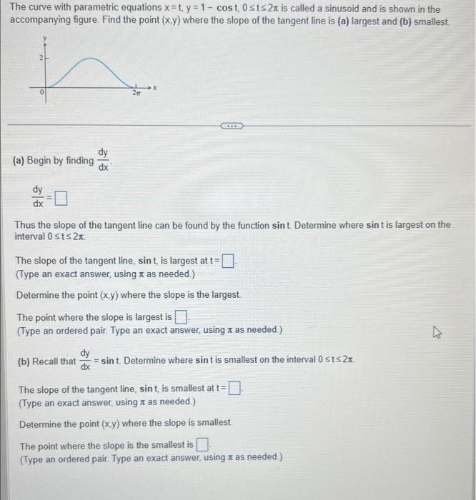 [solved] The Curve With Parametric Equations X T Y 1