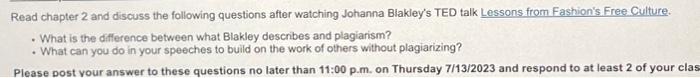 Read chapter 2 and discuss the following questions | Chegg.com
