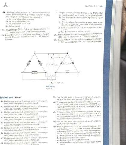 Solved A balanced 3 phase delta connected load has a line | Chegg.com