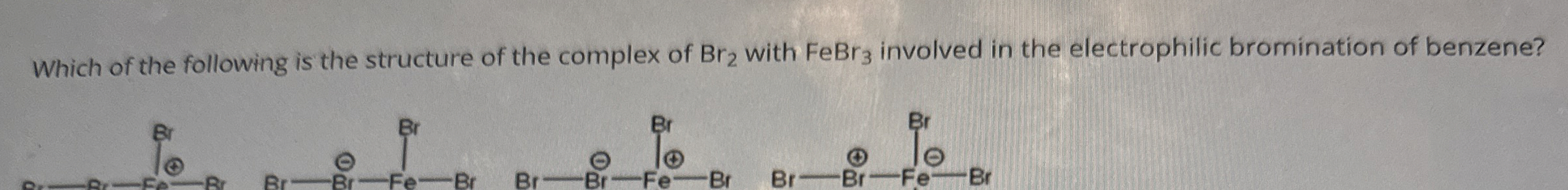 Solved Which Of The Following Is The Structure Of The | Chegg.com