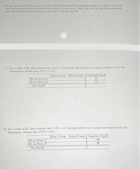 Solved In The Following Two Problems, Your Task Is To | Chegg.com