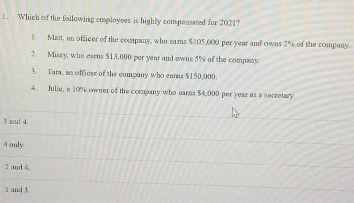 How Do We Identify Highly Compensated Employees for the First Year Our  Company Exists?