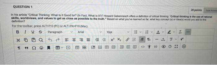 critical thinking what is it good for howard gabennesch