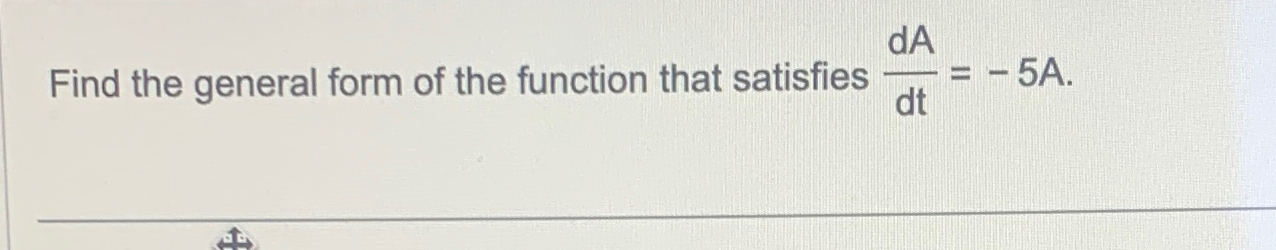 Solved Find the general form of the function that satisfies | Chegg.com