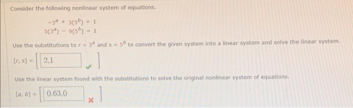 Solved Consider the following nonlinear system of equations, | Chegg.com