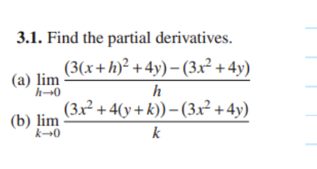 Solved 3.1. Find The Partial Derivatives. (a) | Chegg.com