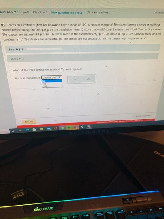 Solved uestion 3 of 9 points Attempt 1 1 View.guestion in a | Chegg.com