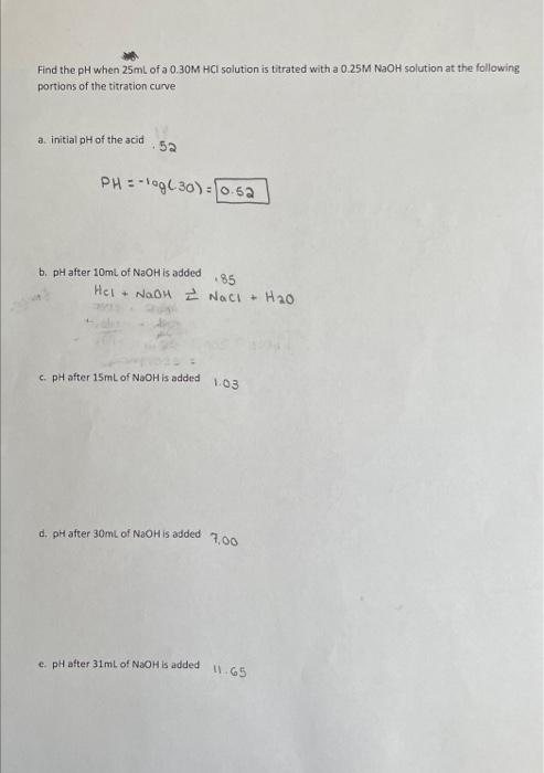 find the ph of a solution obtained by mixing 25 ml