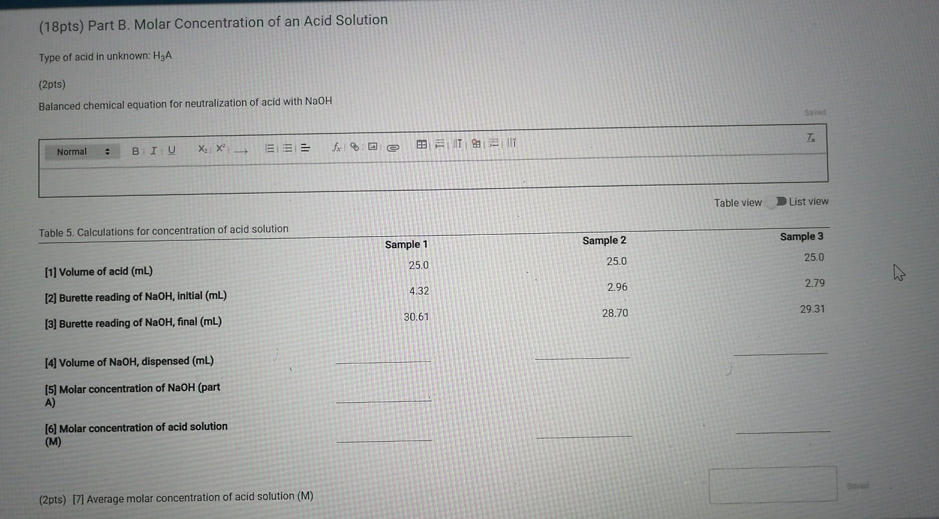 Solved Part A. Standardization of a Sodium Hydroxide | Chegg.com