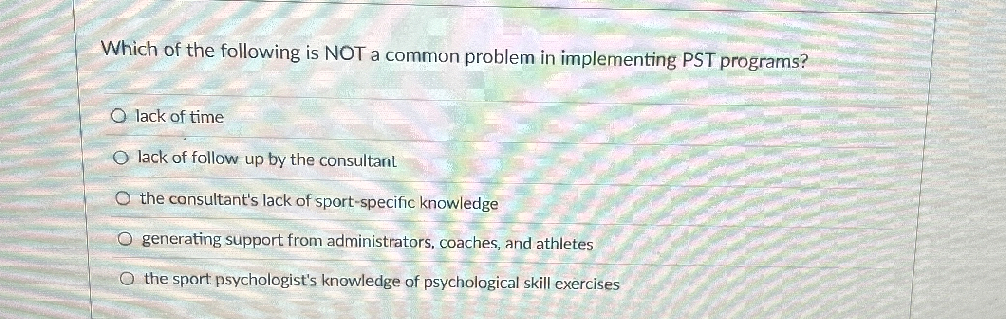 Solved Which of the following is NOT a common problem in | Chegg.com