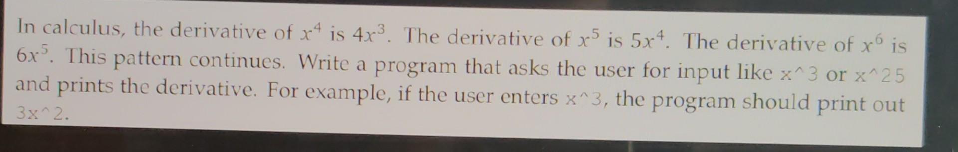 derivative of x 4 3x 1