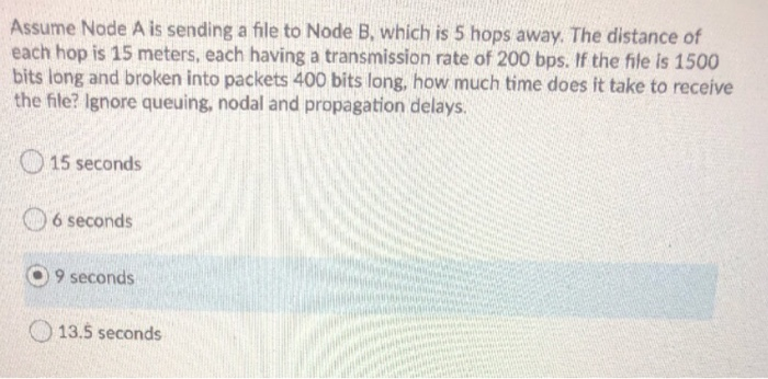 Solved Assume Node A is sending a file to Node B, which is 5 | Chegg.com