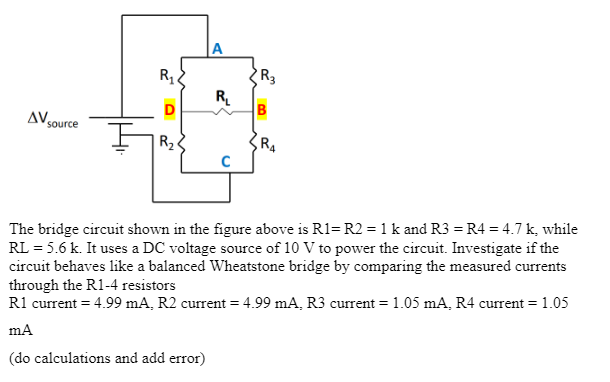 Solved The Bridge Circuit Shown In The Figure Above Is | Chegg.com