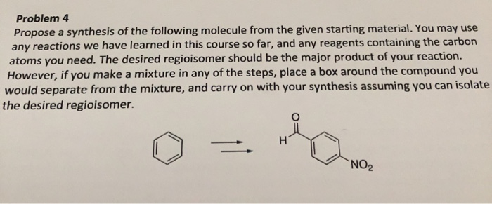 Solved Problem 4 Propose a synthesis of the following | Chegg.com