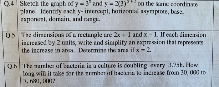 Solved 04 Sketch The Graph Of Y 3 And Y 23 On