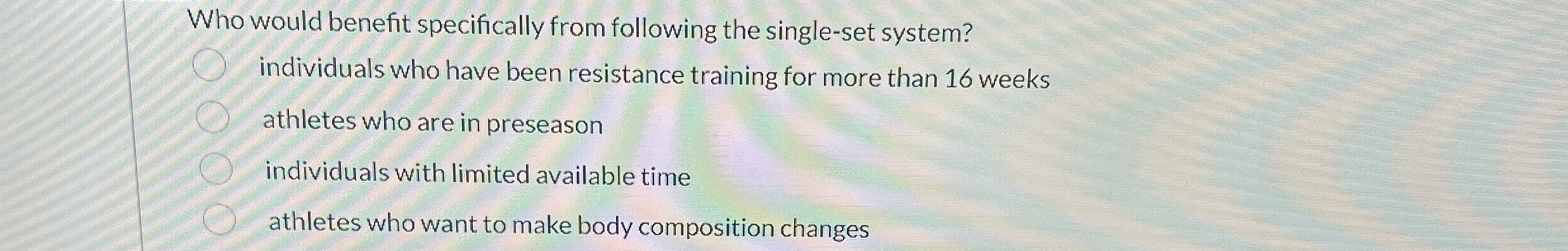 Solved Who would benefit specifically from following the | Chegg.com