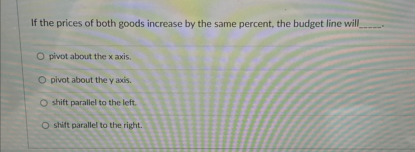 Solved If the prices of both goods increase by the same | Chegg.com