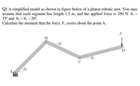 Solved Q) A simplified model as shown in figure below of a | Chegg.com